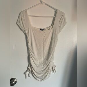 Express Cream White Tee Top